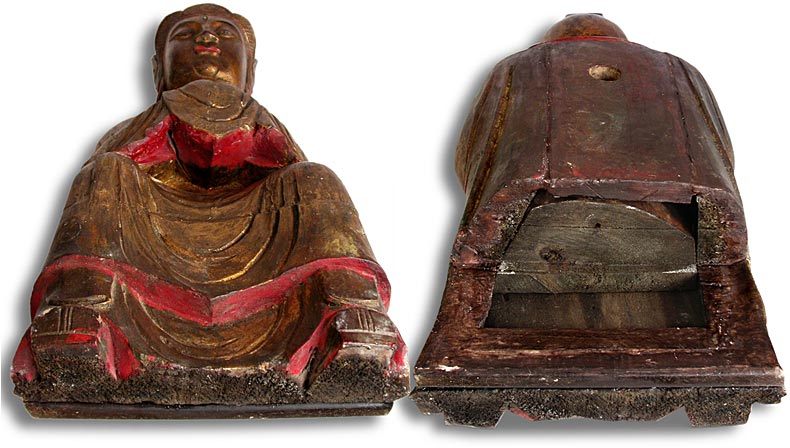 Joined wood blocks taoist effigy