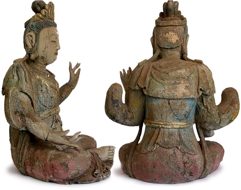 Vintage Wood Quan Yin