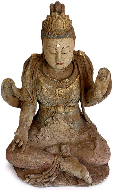 Vintage Wood Quan Yin