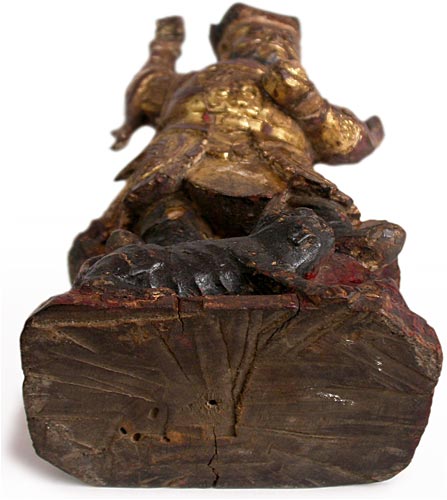 Gilt Wood Dharmapala base