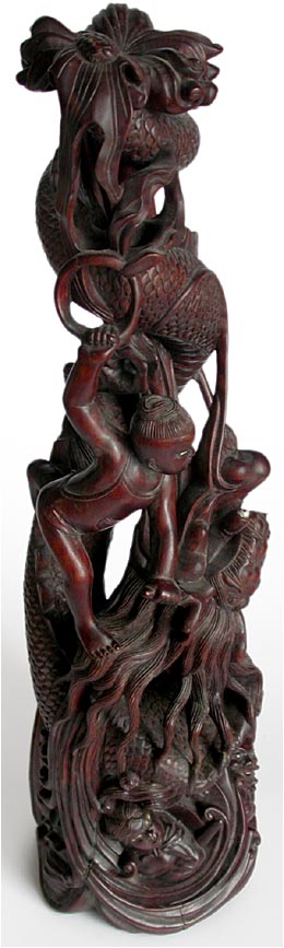 Red Boy Taming Dragon