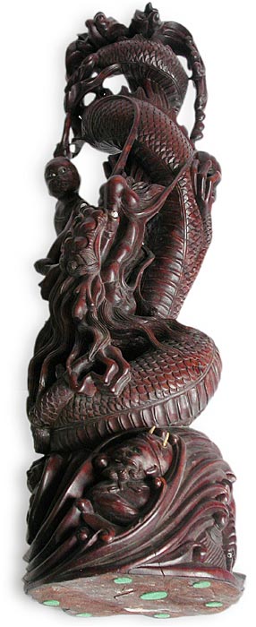 Red Boy Taming Dragon