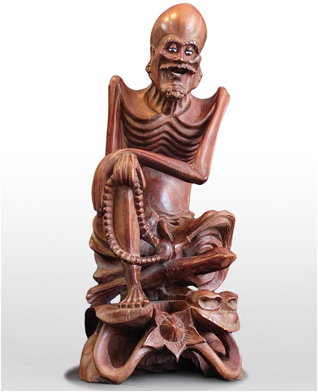God of Wealth Ebisu Bizen Yaki Bizen Yaki Antique Japanese Ceramic Okimono Statue