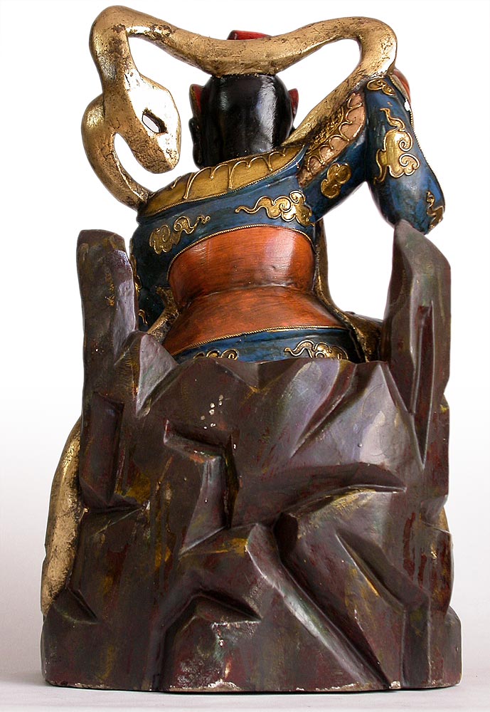 Dharmapala Wood Statue
