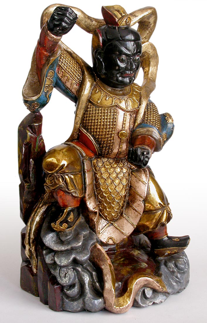 Dharmapala Wood Statue
