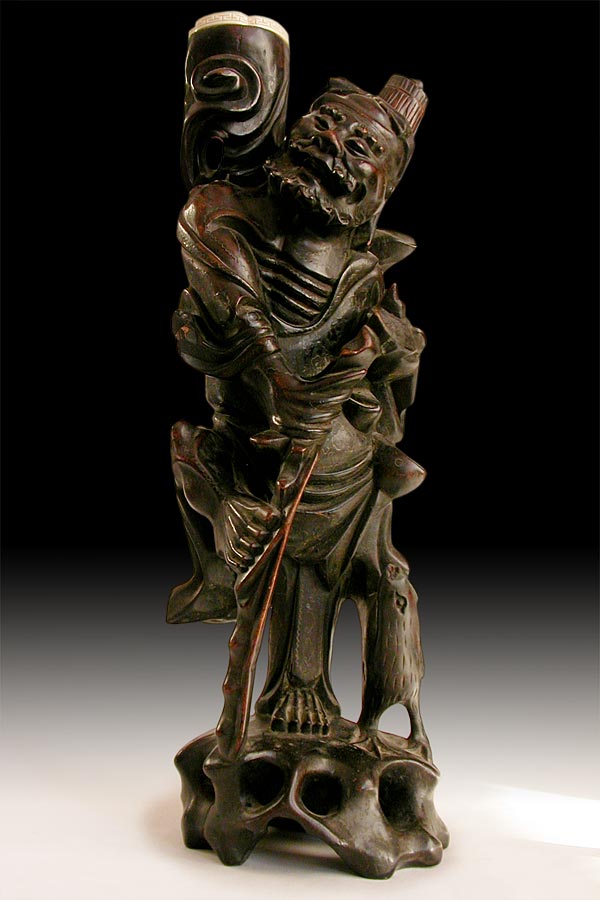 Li Tieguai Ebony Wood Statue