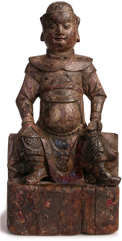 dharmapala wood Statue