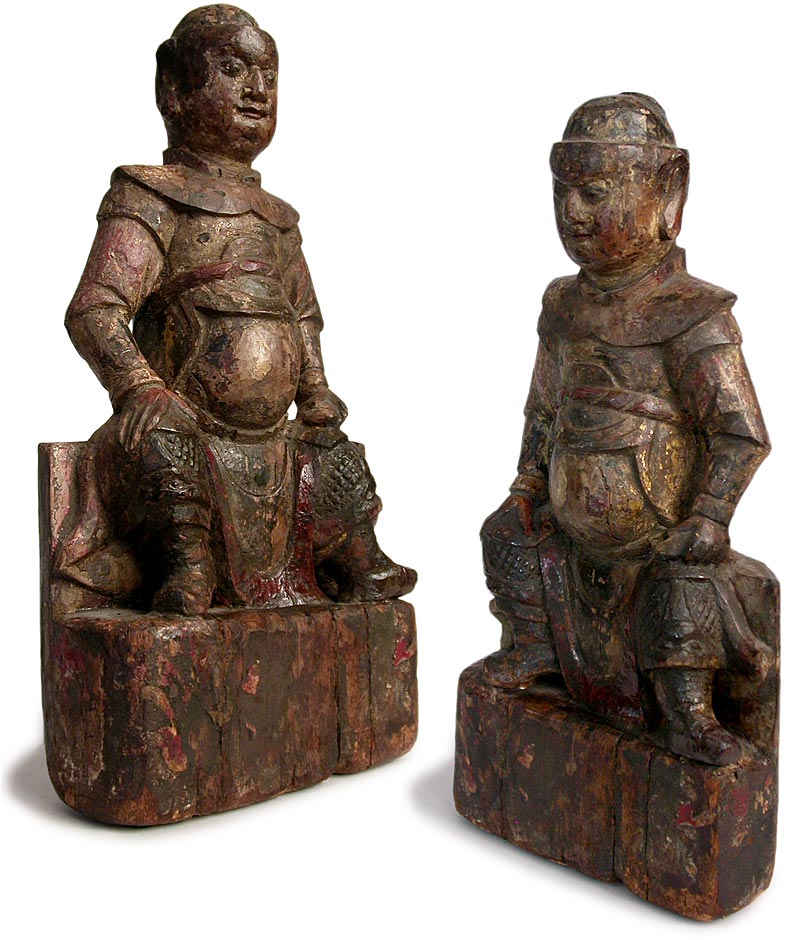 dharmapala wood Statue