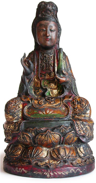 Polychrome Wood Quan Yin