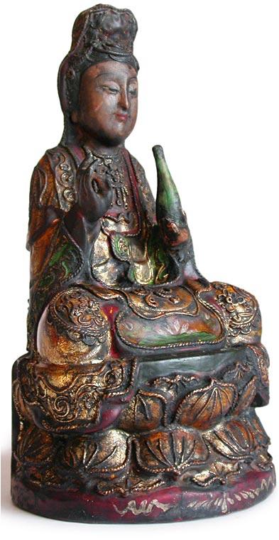 Polychrome Wood Quan Yin