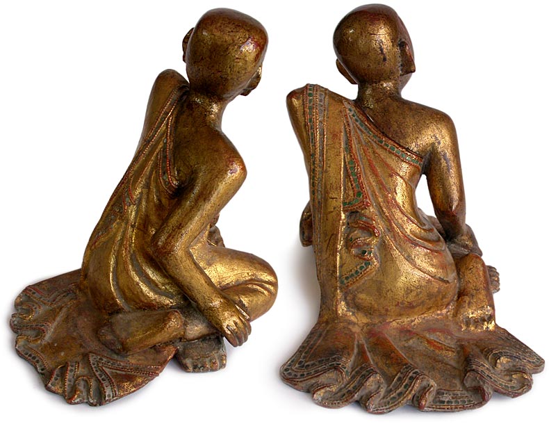 Burmese Sangha Monks back view