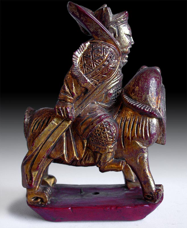 Gilt Wood Damapala on Lion