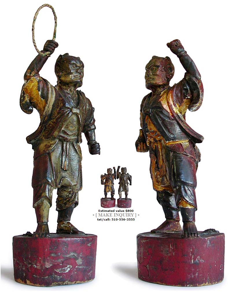 Wood Dharmapala Pair