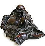 Teak Happy Buddha