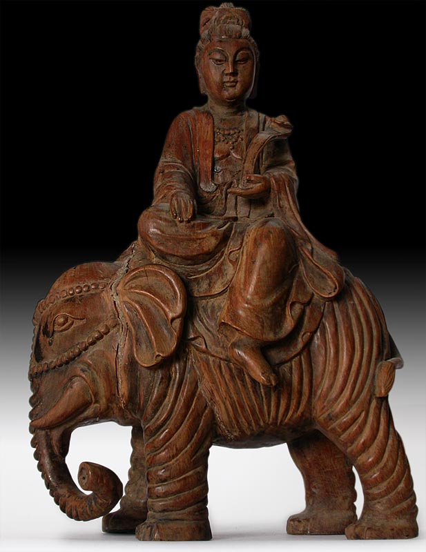 Samantabhadra  Wood Statue