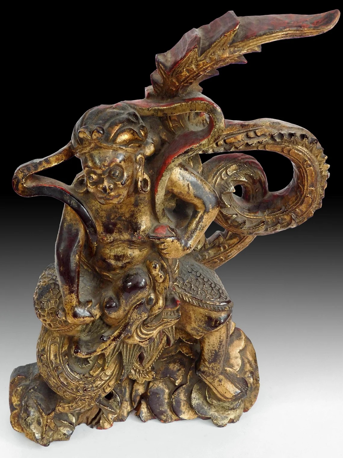 Antique Chinese Gilt Wood Carving