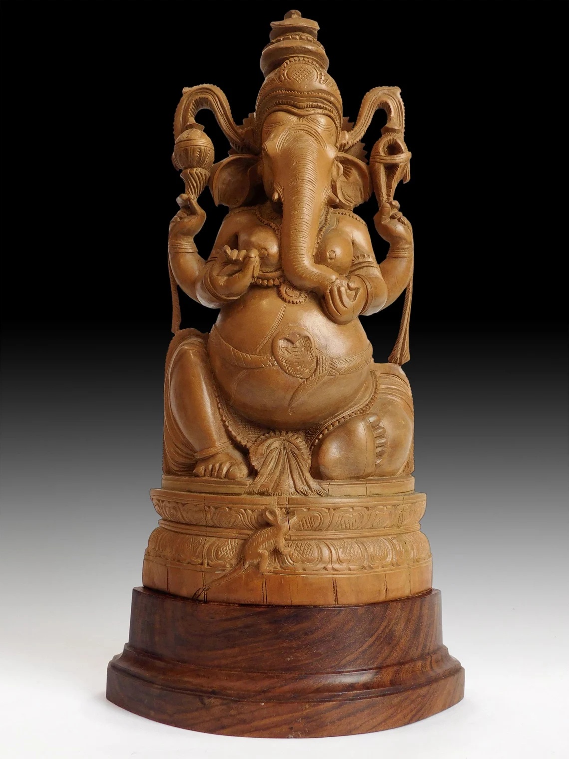 Vintage Sandalwood God of Wealth