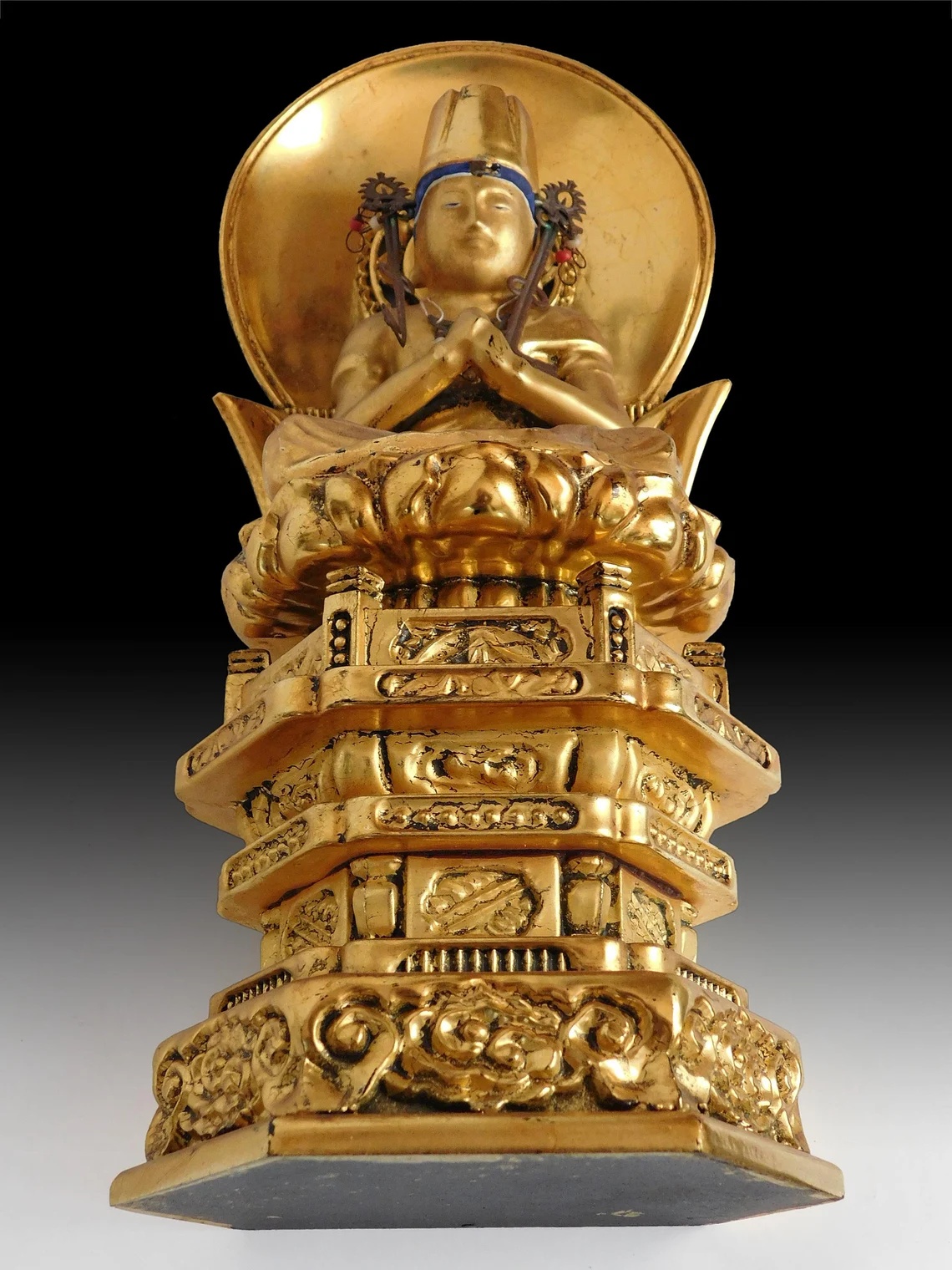Vintage Japanese Dainichi Nyorai Buddha Statue