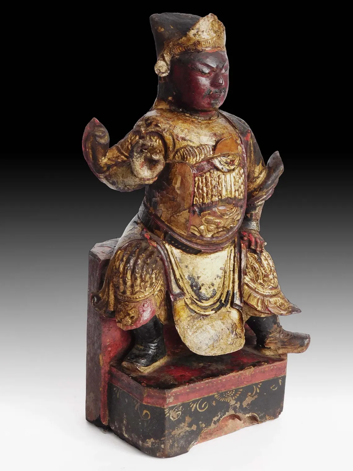 Antique Gilt Wood Buddha Statue