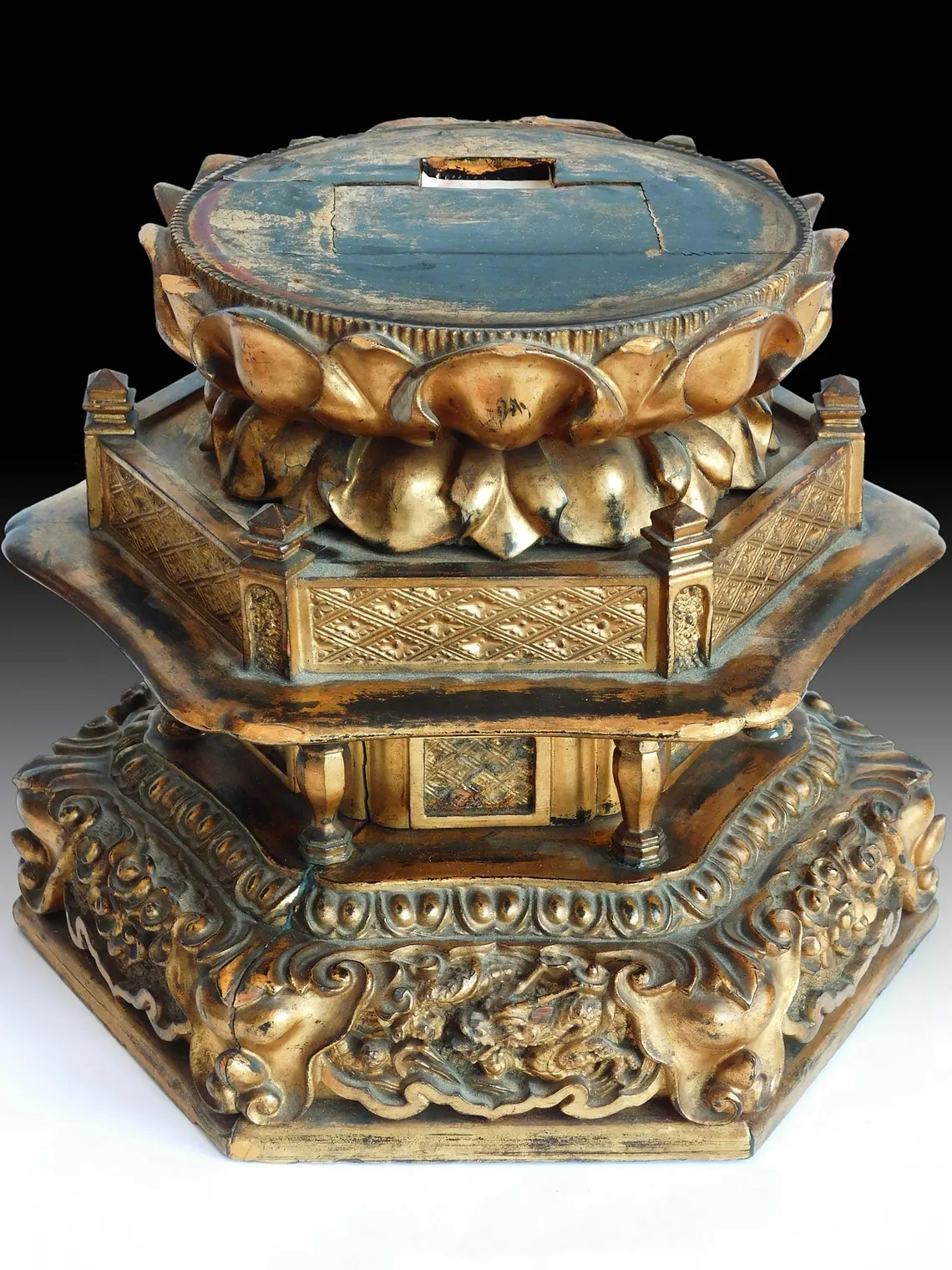 Antique Japanese Gilt Wood Amida Nyorai