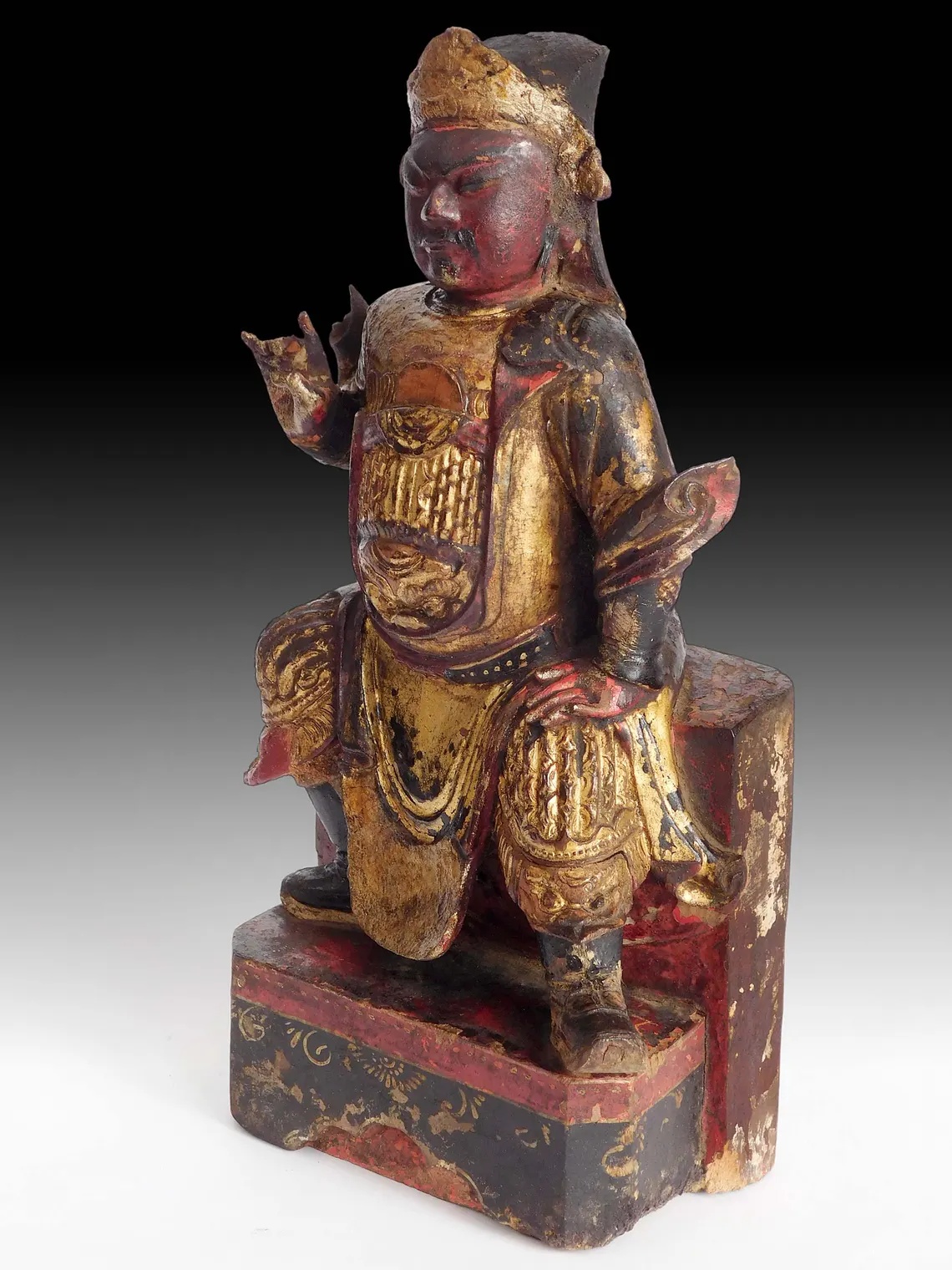 Antique Gilt Wood Buddha Statue