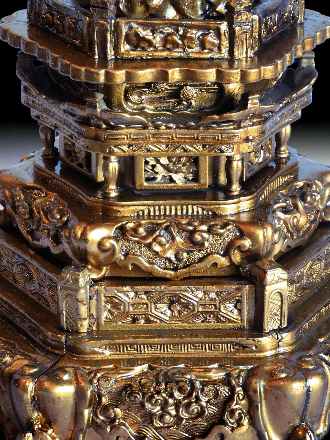 Antique Amida Nyorai Buddha Shrine